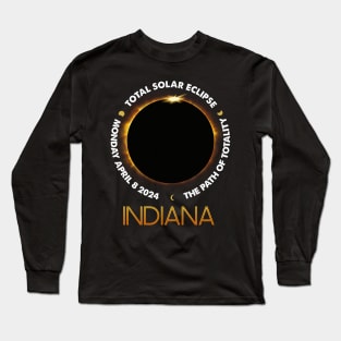 INDIANA Total Solar Eclipse 2024 American Totality April 8 Long Sleeve T-Shirt